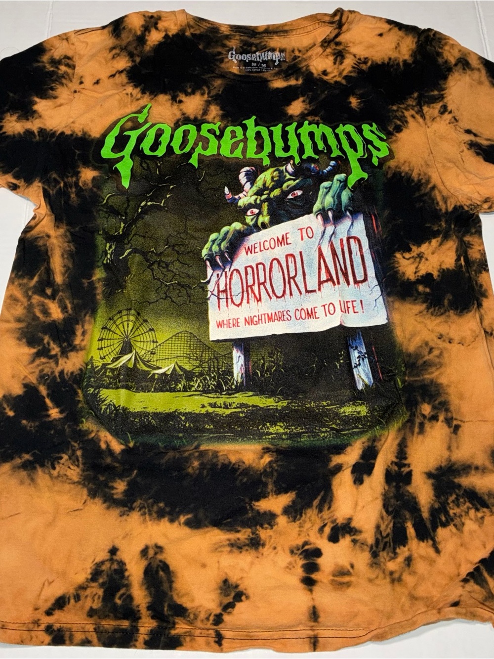 Welcome to Horrorland Bleach Tie-Dye T-Shirt